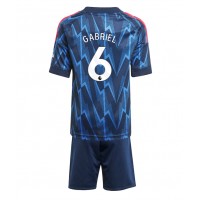 Arsenal Gabriel Magalhaes #6 Vonkajší Detský futbalový dres 2025-26 Krátky Rukáv (+ trenírky)